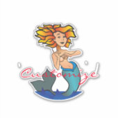 Redhead Mermaid Thunder_Cove Sticker (Voorkant)