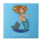 Redhead Mermaid Thunder_Cove Tegeltje (Voorkant)