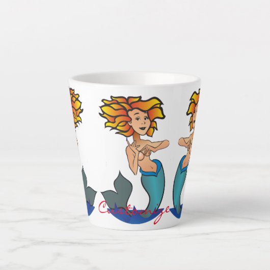 Redhead Mermaids Thunder_Cove Latte Mok (Voorkant)
