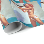 Redhead met spyglass Pin Up Cadeaupapier (Rol Hoek)