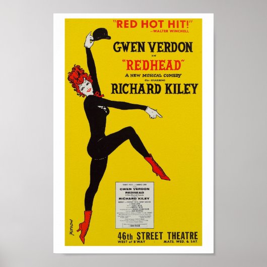 Redhead Musical Theater Art Print Poster (Voorkant)