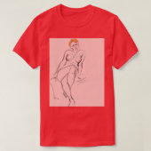 Redhead on Pink T-shirt (Design voorkant)