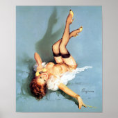 Redhead on Telephone Pin Up Poster (Voorkant)