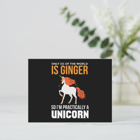 Redhead Only 2% Of Mc1r Unicorn Briefkaart (Staand voorkant)