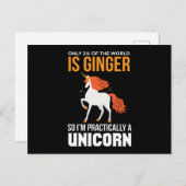 Redhead Only 2% Of Mc1r Unicorn Briefkaart (Voorkant / Achterkant)