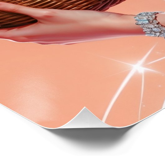 Redhead Pin-Up Easter Egg Basket Perfect Poster (Hoek)