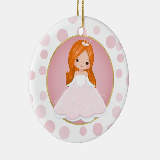 Redhead Pink Princess Keramisch Ornament (Rechts)