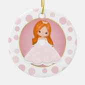 Redhead Pink Princess Keramisch Ornament (Voorkant)
