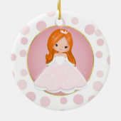 Redhead Pink Princess Keramisch Ornament (Achterkant)