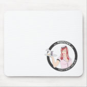 Redhead PopChiX Girl Mousepad Muismat (Voorkant)