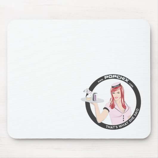 Redhead PopChiX Girl Mousepad Muismat (Voorkant)