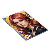 Redhead Portrait Floral 🌸✨ Notitieboek (Rechterzijde)