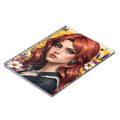 Redhead Portrait Floral 🌸✨ Notitieboek (Linkerzijde)