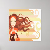 Redhead Rasta Girl Wrapped Canvas (Voorkant)