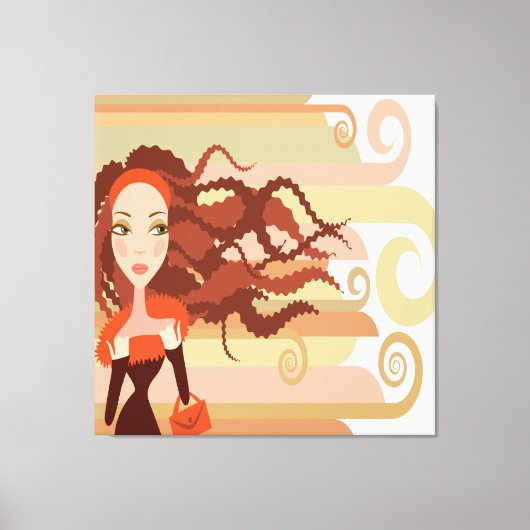 Redhead Rasta Girl Wrapped Canvas (Voorkant)