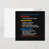 Redhead Red Hair Ginger Freckles Redhead Gift Kaart (Voorkant / Achterkant)