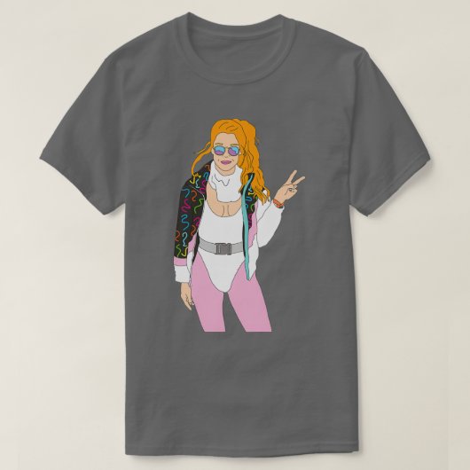 Redhead Ski Girl  Ski Suit Sunbril Skiin T-shirt (Design voorkant)