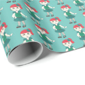 Redhead Tap Dancing Girl Dance TapdanStudio Cadeaupapier (Rol Hoek)