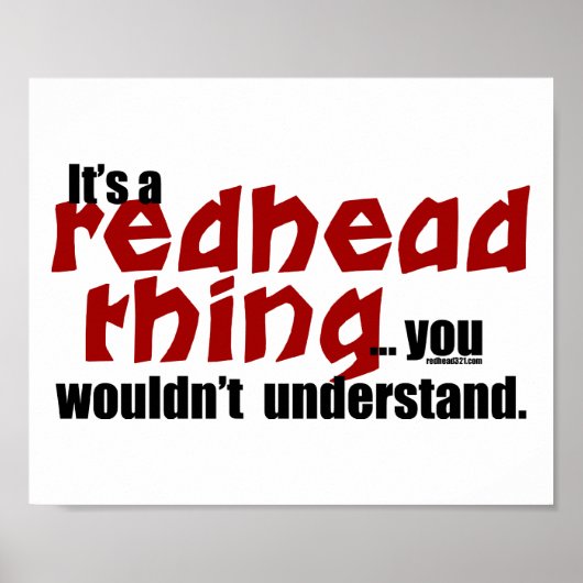 Redhead Thding Poster (Voorkant)