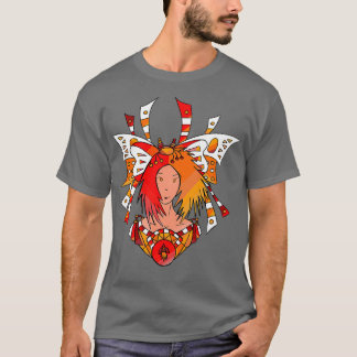 Redhead Tomboy Astronaut met Butterfly Ribbon T-shirt