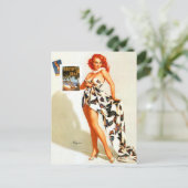 Redhead Traveler omhoog Briefkaart (Staand voorkant)