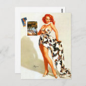 Redhead Traveler omhoog Briefkaart (Voorkant / Achterkant)