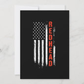 Redhead USA America Flag Red Hair Ginger Gift Kaart (Voorkant)