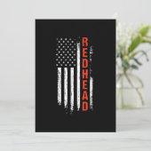 Redhead USA America Flag Red Hair Ginger Gift Kaart (Staand voorkant)