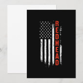 Redhead USA America Flag Red Hair Ginger Gift Kaart (Voorkant / Achterkant)