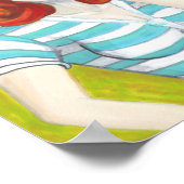 Redhead w Kazoo in Graveyard dark art poster print (Hoek)