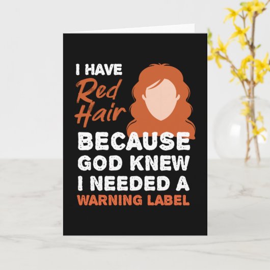 Redhead Warning Label Mc1r Red Hair Kaart (Gele Bloem)