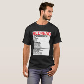 Redhead Warning Label Redhead Humor Funny Red Hair T-shirt (Voorkant volledig)