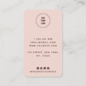 Redhead Wavy Hair Haarstylist Logo en sociale medi Visitekaartje (Achterkant)