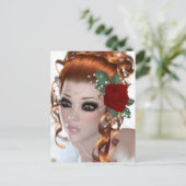 Redhead Woman Briefkaart (Staand voorkant)