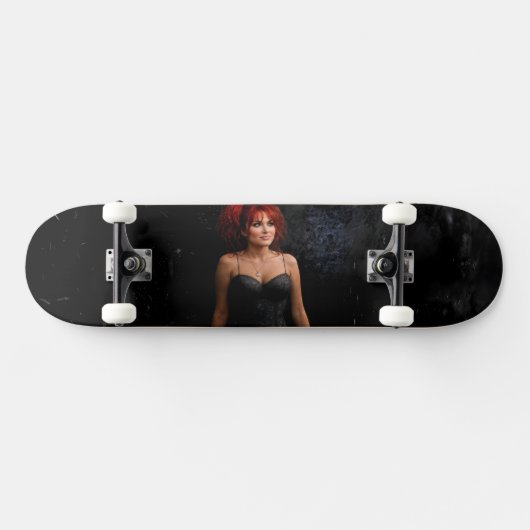 Redhead Woman Enjoying a Dark Place skateboard (Horizontaal)