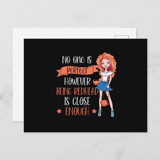 Redhead zijn is perfecte rode haargember-roerkoppe briefkaart (Voorkant / Achterkant)