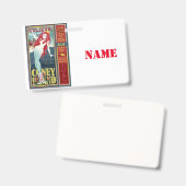 RedheadConey Island Mermaid Badge (Voor- en achterkant)