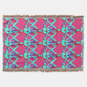 redheaded bikinimeisje werpt deken