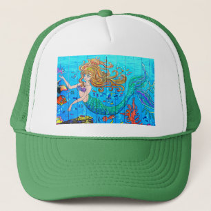 redheaded groene meermin trucker pet