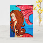 redheaded meerminwenskaart kaart (Gele Bloem)