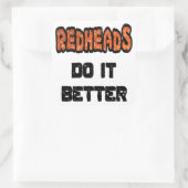 Redheadkosten doen het beter vierkante sticker (Tas)