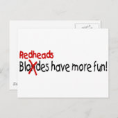 Redheadkosten hebben meer plezier briefkaart (Voorkant / Achterkant)
