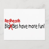 Redheadkosten hebben meer plezier briefkaart (Voorkant)