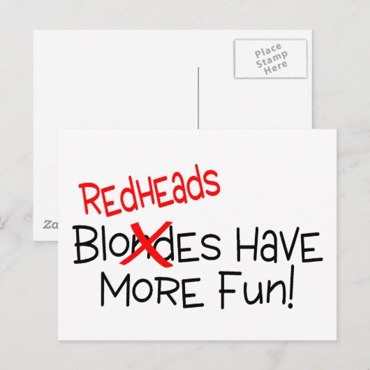 Redheadkosten hebben meer plezier briefkaart (Voorkant / Achterkant)