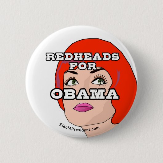 Redheadkosten voor Obama Button (Voorkant)