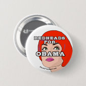 Redheadkosten voor Obama Button (Voorkant /achterkant)