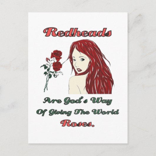 Redheadkosten zijn Gods Rozen Briefkaart (Voorkant)