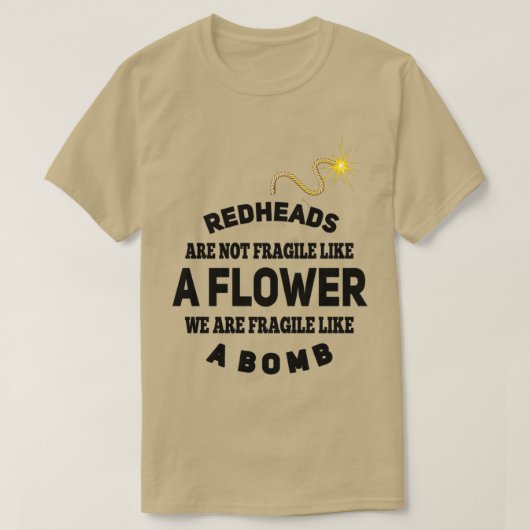 REDHEADS IS ALS EEN BOMB T-SHIRT (Design voorkant)