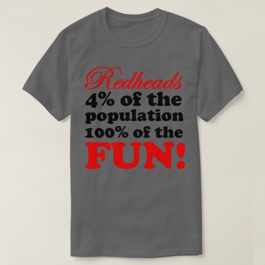 REDHEADS ZIJN MEER VORMEN T-SHIRT (Design voorkant)