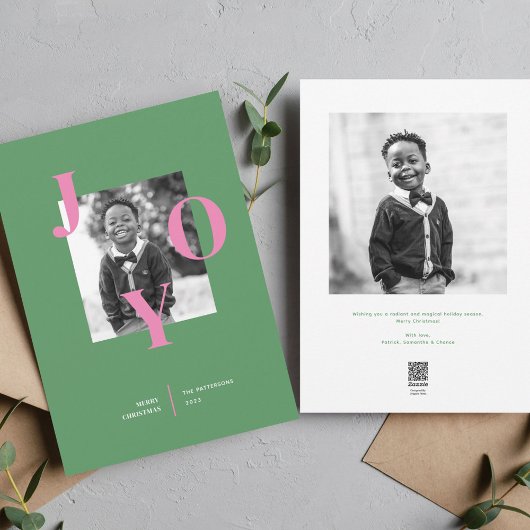 Rediating Joy Holiday fotokaart Feestdagenkaart